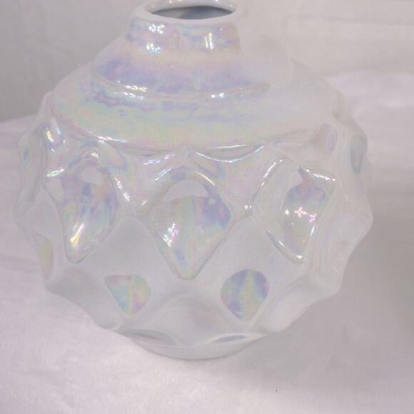 Set of Reflective Glossy Pearl Textured Vases Pottery Minimalist Neutral Decor - Picture 9 of 12